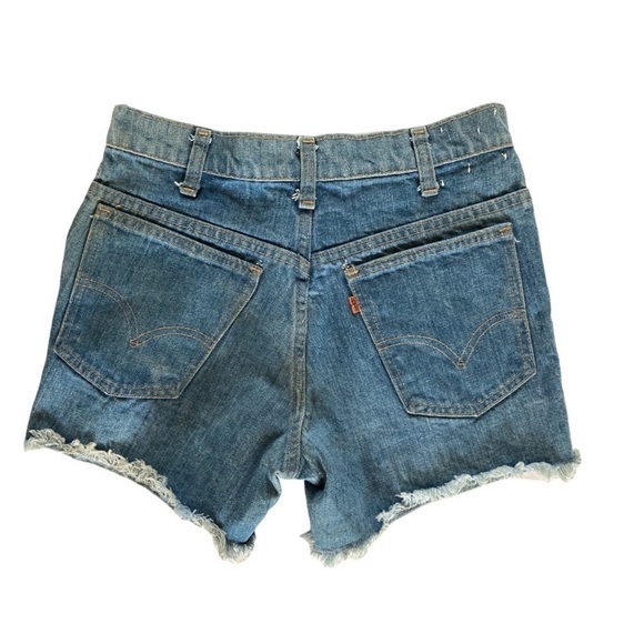 Levi’s 70’s Vintage Orange Tab Cutoff Denim Shorts 100% Cotton SF 207 - Picture 1 of 7